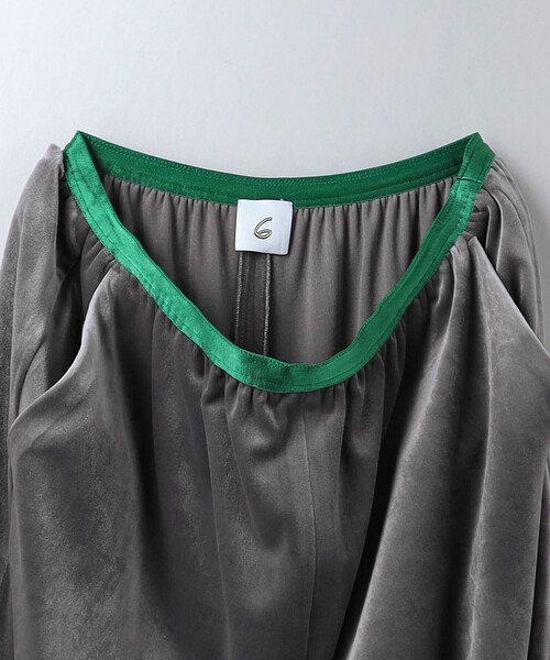 パンツ 「6(ROKU)」ベロア カラー ベルト パンツ レディース  