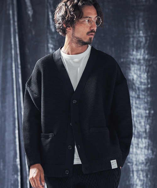 ANGENEHM（アンゲネーム） カーディガン mcg3534-Light yarn rippl