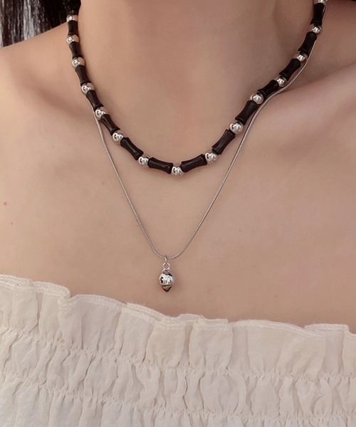 カラフルビーズとペンダントのネックレス NUMBERX カラフルビーズネックレス - メルカリ