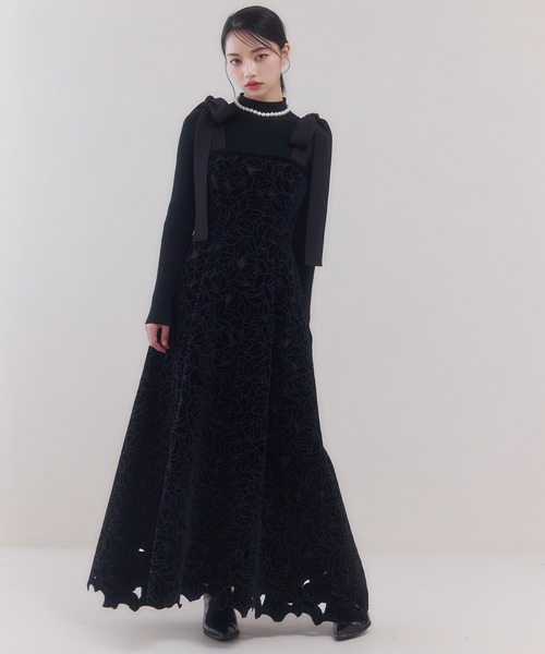 EIMY ISTOIRE（エイミーイストワール） ワンピース ベロアカットワーク