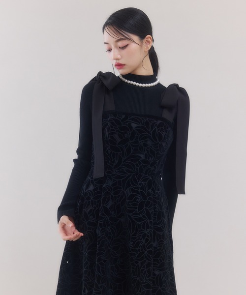 eimy istoire ベロアワンピース EIMY ISTOIRE（エイミーイストワール） ワンピース ベロアカットワーク