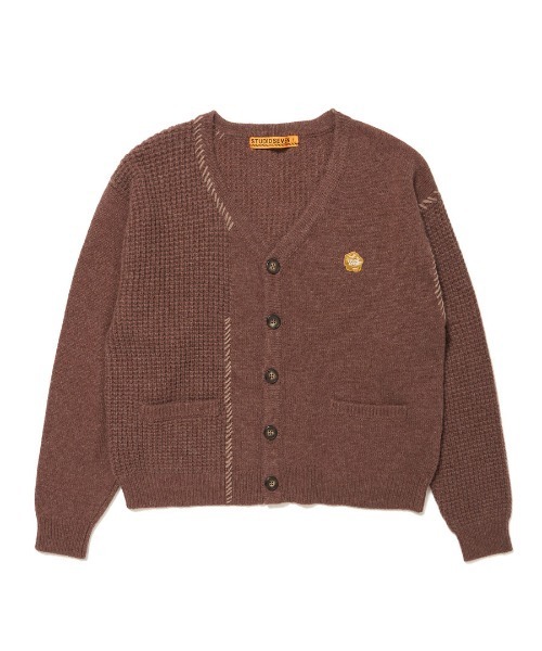 STUDIO SEVEN カーディガン Stitch Docking Knit Cardigan