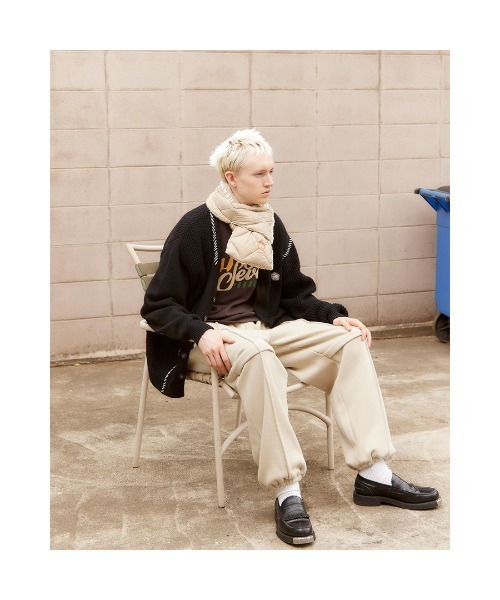 STUDIO SEVEN カーディガン Stitch Docking Knit Cardigan