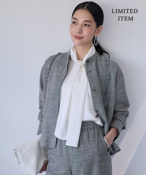 ICB（アイシービー） ブラウス シャツ 「WEB限定」 ドレープサテン