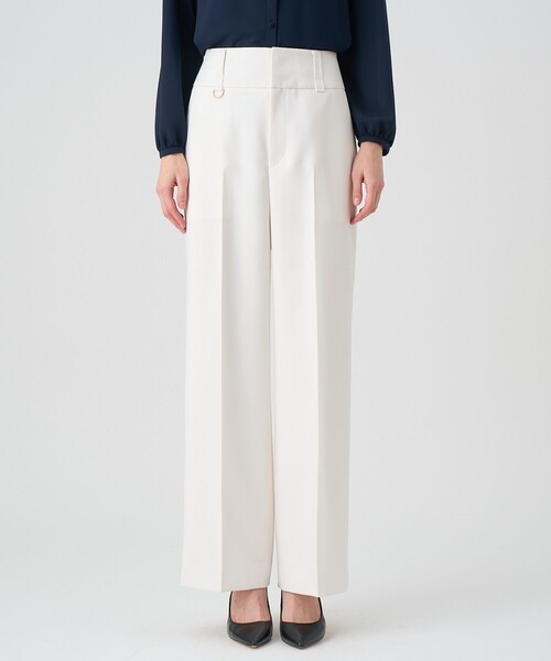 ANAYI（アナイ） パンツ ブライトツイルDカンワイドパンツ レディース