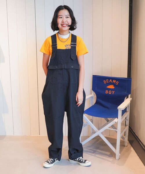 BEAMS BOY サロペット オーバーオール シャンブレー ユーロ