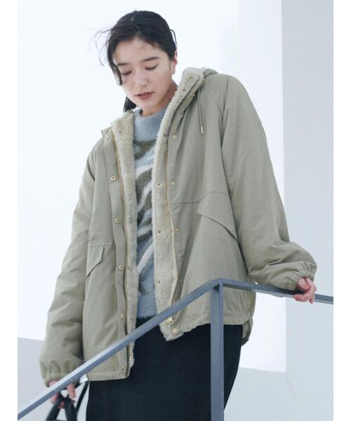 Samansa Mos2 blue（サマンサモスモスブルー） マウンテンパーカー F