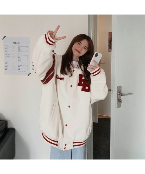 「DEVICE」 スタジャン FREE ブラック レディース_画像4