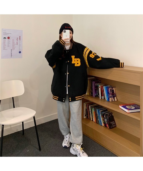 「DEVICE」 スタジャン FREE ブラック レディース_画像9