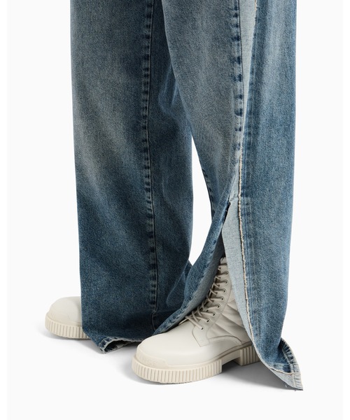 アルマーニエクスチェンジサイドパネルディテールデニムパンツ ARMANI EXCHANGE ジーンズ デニム デニムパンツ 「A|X