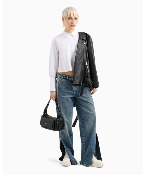アルマーニエクスチェンジサイドパネルディテールデニムパンツ ARMANI EXCHANGE ジーンズ デニム デニムパンツ 「A|X