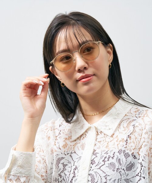 UNITED ARROWS Zoff ゴールドラウンドサングラス UNITED ARROWS サングラス ボストン型 サングラス｜彫金