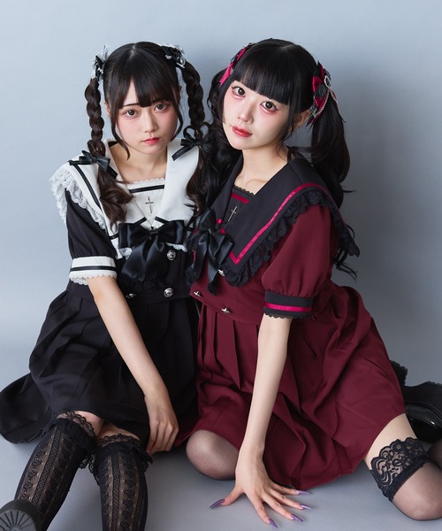 闇学園クロスワンピース dearmylove Lサイズ 闇学園クロスワンピース dearmylove Lサイズ - メルカリ