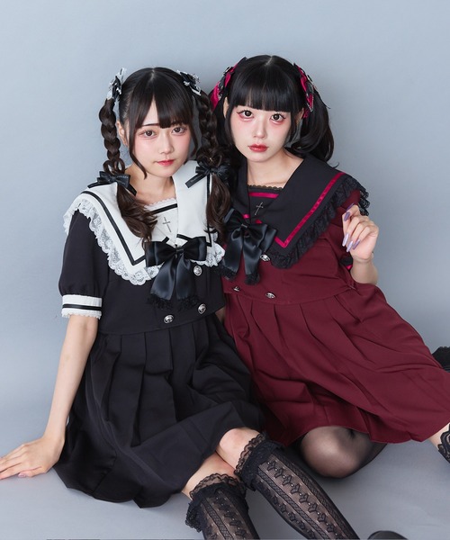 DearMyLove ワンピース 闇学園クロスワンピース : ZOZOTOWN Yahoo!店