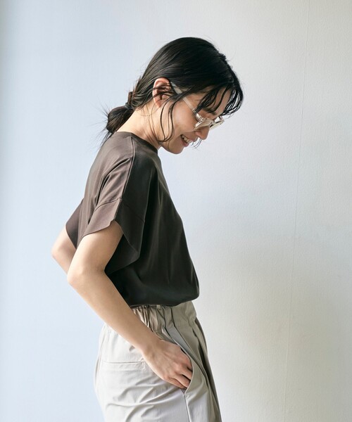 RONEL tシャツ スムースドロップショルダー半袖プルオーバー