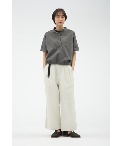 MHL. tシャツ COTTON LINEN STRIPE JERSEY レディース