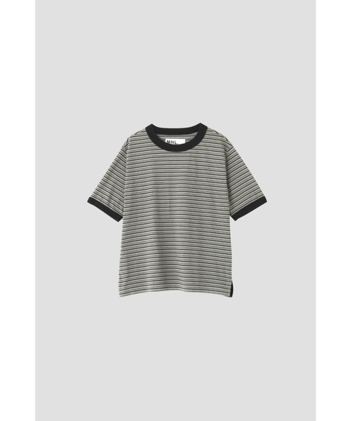 MHL. tシャツ COTTON LINEN STRIPE JERSEY レディース