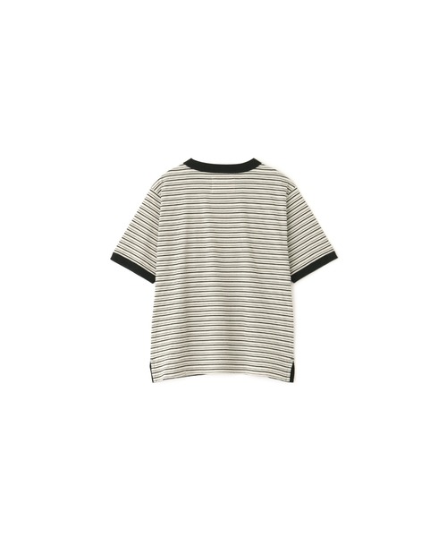Margaret Howell コットンリネン ボーダー Tシャツ MHL. MARGARET HOWELL｜マーガレット・ハウエルのTシャツ/カットソー