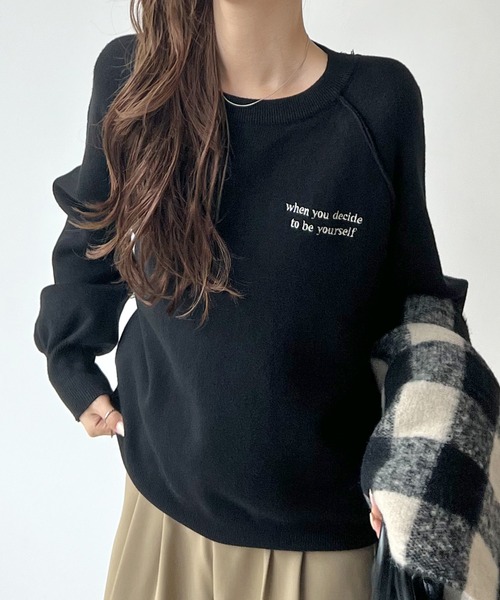 「Futier land」 長袖ニット FREE ブラック レディース_画像7