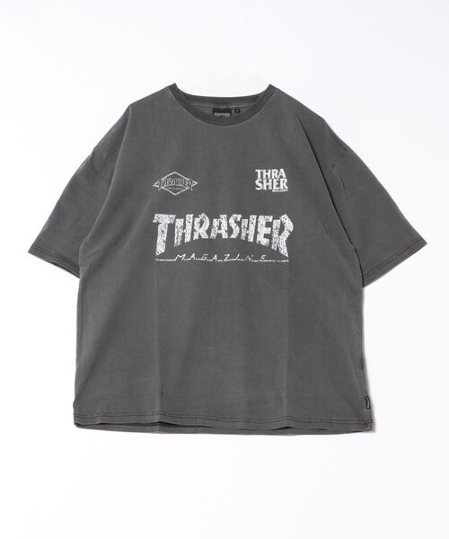 THRASHER（スラッシャー） tシャツ ピグメント加工 マグロゴ プリントT