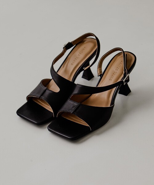 UNITED TOKYO サンダル Cow Leather Curvy Mule レディース