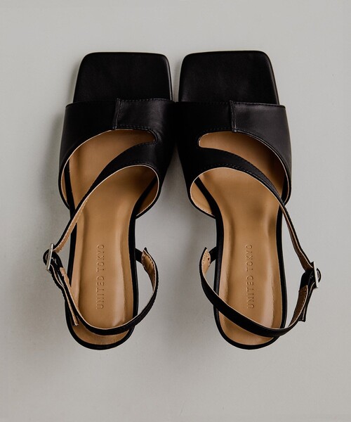UNITED TOKYO サンダル Cow Leather Curvy Mule レディース