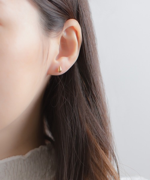 BLOOM（ブルーム） ピアス シルバー K10 イエローゴールド しずく