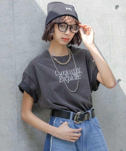 PAGEBOY tシャツ エンブロイダリーロゴTシャツ レディース