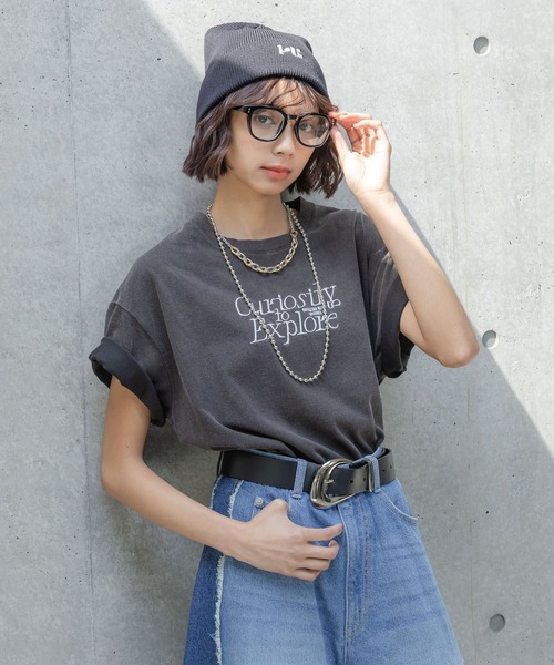 PAGEBOY tシャツ エンブロイダリーロゴTシャツ レディース
