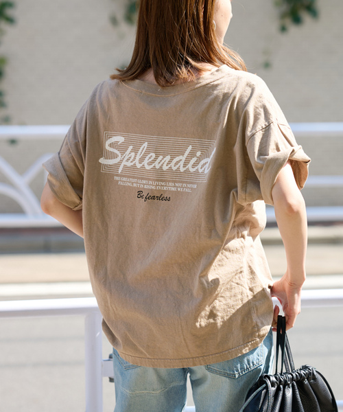「FRAMeWORK」 半袖Tシャツ FREE ブラウン レディース