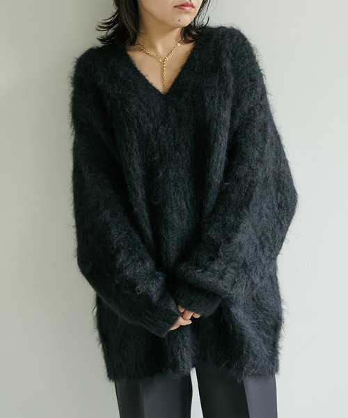 Whim Gazette 「Whim Gazette」 Vネックニット FREE ブルー レディース