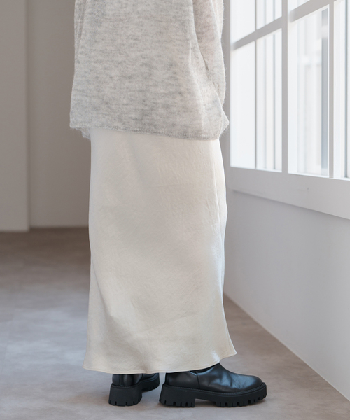 本日限定値下げ⭐【美品】Spick&Span サテンフレアスカート Spick＆Span（スピック アンド スパン） スカート 「追加」サテン