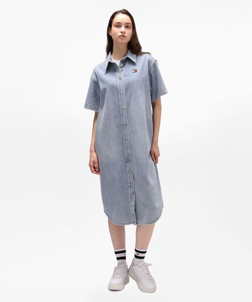 TOMMY JEANS（トミー・ジーンズ） ワンピース デニムショートスリーブ