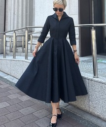 美品 グレースクラス フィット＆フレア ジャガード織 花柄ワンピース モノトーン ワンピース ジャガードフィット＆フレアワンピース : ZOZOTOWN Yahoo