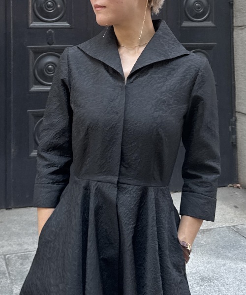 ワンピース ジャガードフィット＆フレアワンピース : ZOZOTOWN Yahoo