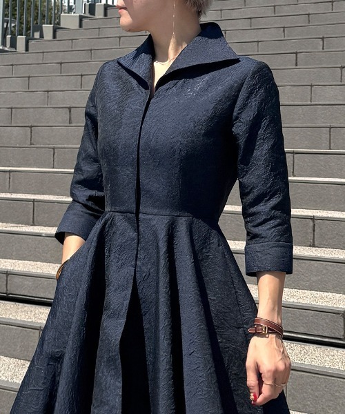 ワンピース ジャガードフィット＆フレアワンピース : ZOZOTOWN Yahoo