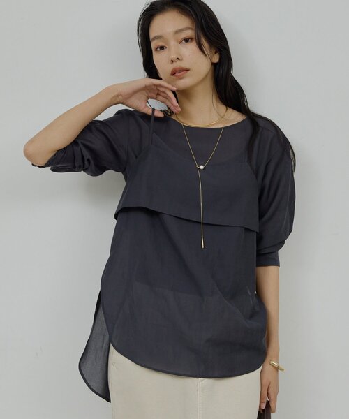 新品定価¥19800GALLARDAGALANTE ビスチェレイヤードシャツ 新品定価¥19800GALLARDAGALANTE ビスチェレイヤードシャツ 新品定価