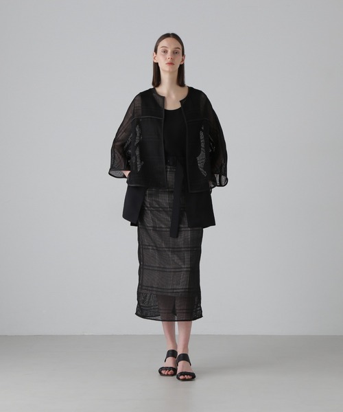 極美品　ADORE アドーア　ノーカラージャケット　38 黒　2020SS UNiPH＞麻オックスジャケット | ADORE（アドーア） ｜【公式