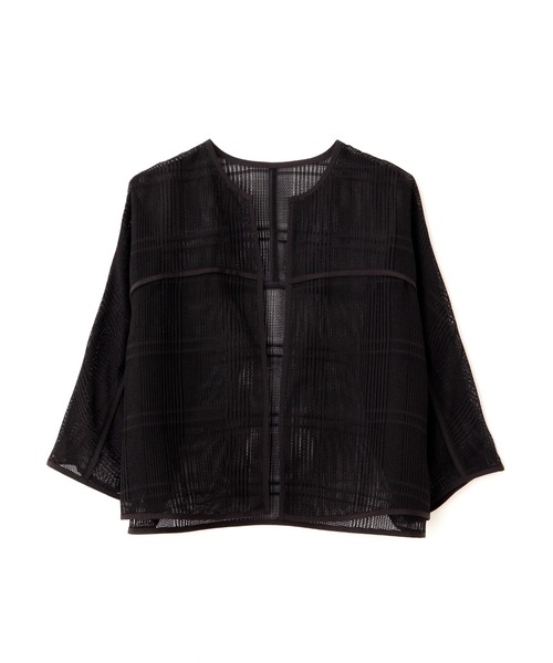 ADORE ノーカラーブラックジャケット ADORE ジャケット ノーカラージャケット レノクロスチェック