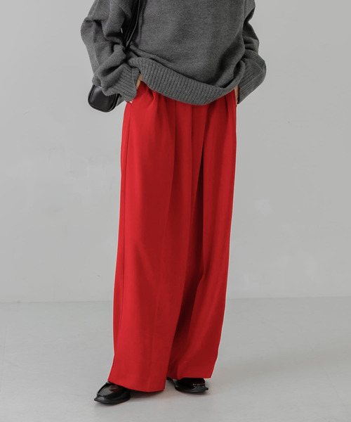 「KBF」 パンツ ONE レッド レディース_画像2