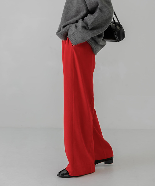 「KBF」 パンツ ONE レッド レディース_画像3