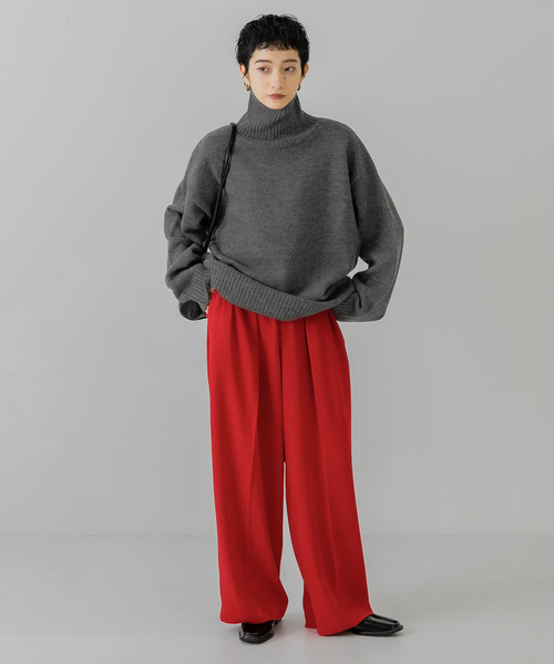 「KBF」 パンツ ONE レッド レディース_画像4