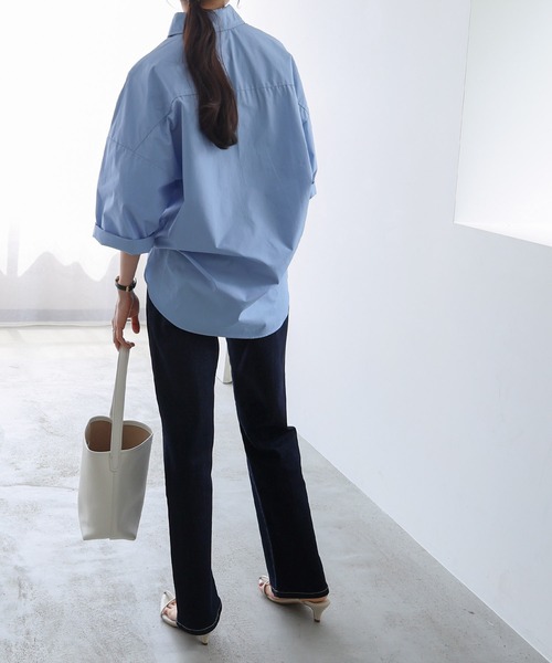 「evernavy」 7分袖ブラウス M オフホワイト レディース_画像8