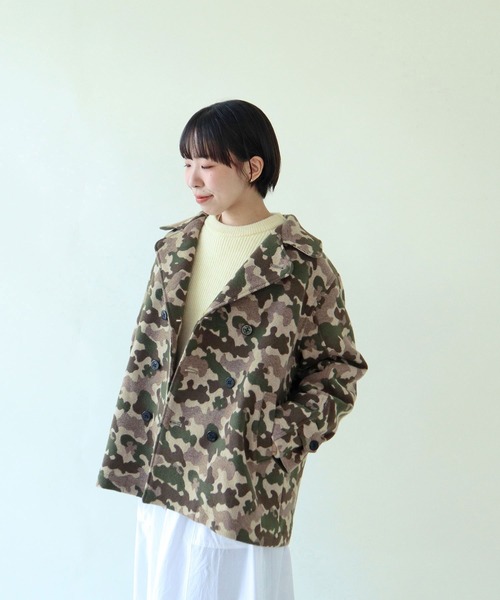PAR ICI（パーリッシィ） ピーコート pコート 迷彩ジャカード