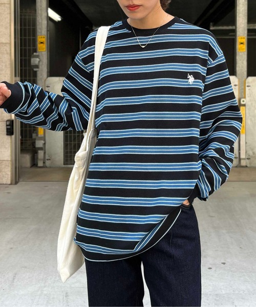 「U.S. POLO ASSN.」 長(zhǎng)袖Tシャツ LARGE グリーン メンズ