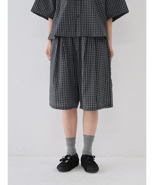 Bargiee パンツ チェックパンツ ハーフパンツ 涼しい 秋冬新作 ユニ