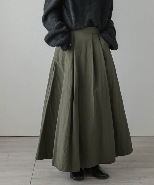 スカート タックデザイン ボリュームフレアスカート : ZOZOTOWN Yahoo