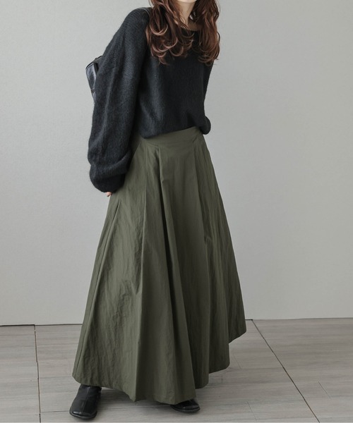 スカート タックデザイン ボリュームフレアスカート : ZOZOTOWN Yahoo