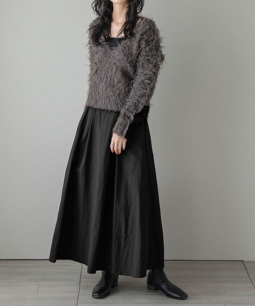 スカート タックデザイン ボリュームフレアスカート : ZOZOTOWN Yahoo