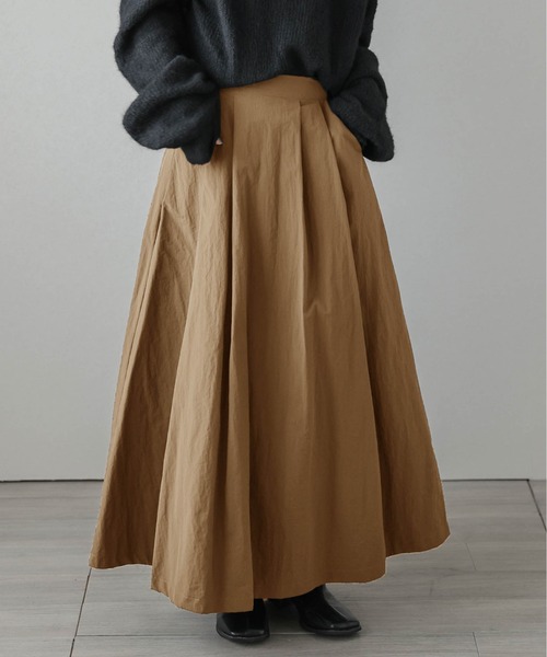 スカート タックデザイン ボリュームフレアスカート : ZOZOTOWN Yahoo